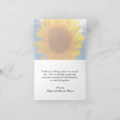 Summer Blue Sky mit gelber Sonnenblume Dankeskarte (Innenseite)