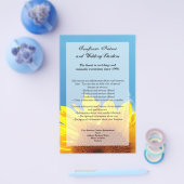 Summer Blue Sky mit gelber Sonnenblume Flyer (Einzeln)