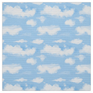 Summer Blue Sky mit Wolken Stoff