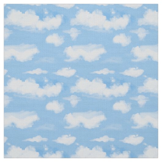 Summer Blue Sky mit Wolken Stoff (Muster)