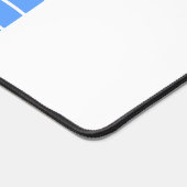 Summer Blue Tiled Art Deco Wellen Weiße Streifen Schreibtischunterlage (Ecke)