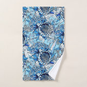 Summer Blue Waratah Florals Badhandtuch Set (Handtuch)