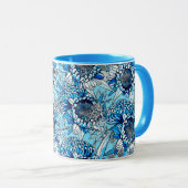 Summer Blue Waratah Florals Tasse (VorderseiteRechts)