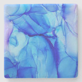 Summer Blue Water Steinuntersetzer (Vorderseite)