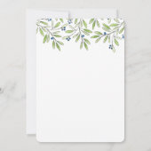 Summer Blueberry Foliage Bridal Dusche Einladung (Rückseite)