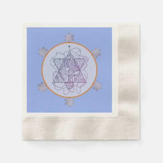 Summer Blues Jewish Star Paper Napkins Serviette (Vorderseite)