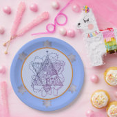 Summer Blues Jewish Star Paper Plate Pappteller (Party)
