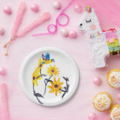 Summer Bluetit Sonnenblume Pappteller (Party)