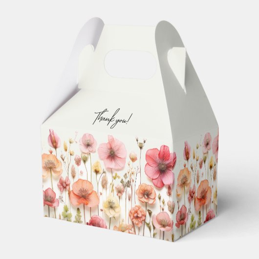 Summer Blume Baby Dusche Gefallen Box Geschenkschachtel (Rückseite)