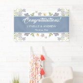 Summer Blume Blue Wedding Banner (Insitu)