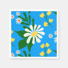 Summer Blume Bouquet auf Blue Serviette