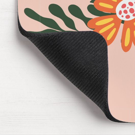 Summer Blume Bouquet auf rosa Mousepad (Ecke)