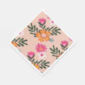 Summer Blume Bouquet auf rosa Serviette (Ecke)