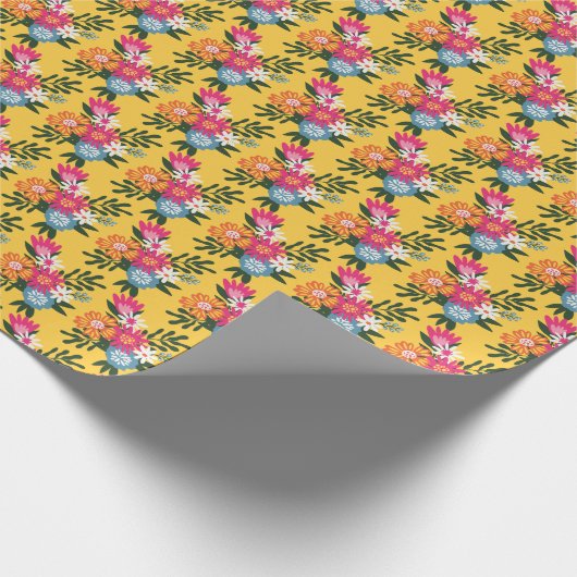 Summer Blume Bouquet Geschenkpapier (Ecke)