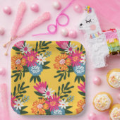 Summer Blume Bouquet Pappteller (Party)