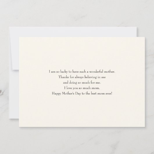 Summer Blume Bouquet Whimsical Boho Karte (Rückseite)