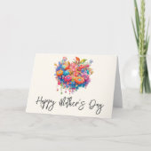 Summer Blume Bouquet Whimsical Boho Muttertag Karte (Vorderseite)