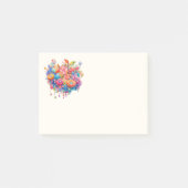 Summer Blume Bouquet Whimsical Boho Post-it Klebezettel (Vorderseite)
