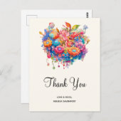 Summer Blume Bouquet Whimsical Boho Postkarte (Vorne/Hinten)