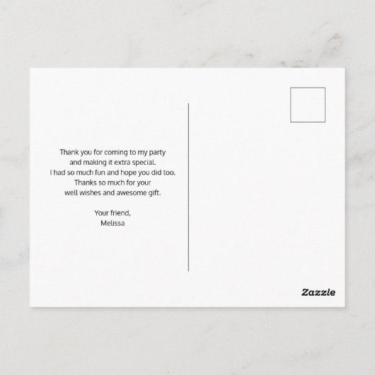 Summer Blume Bouquet Whimsical Boho Postkarte (Rückseite)