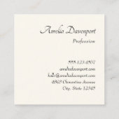 Summer Blume Bouquet Whimsical Boho Quadratische Visitenkarte (Rückseite)