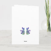 Summer Blume danke Karte (Rückseite)