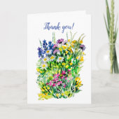 Summer Blume danke Karte (Vorderseite)