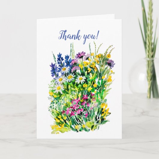 Summer Blume danke Karte (Vorderseite)