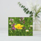 Summer Blume DIY Postcard Postkarte (Stehend Vorderseite)