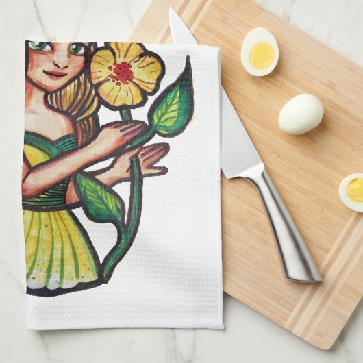 Summer Blume Fairy Geschirrtuch (Viertel Falte)