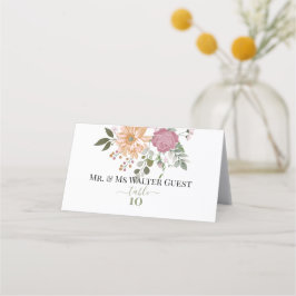 Summer Blume Guest Tischnummern Platzkarte