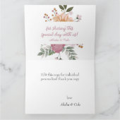 Summer Blume Hochzeit Danke Karte (Innenseite)