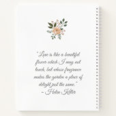 Summer Blume Hochzeitsplaner Notizblock (Rückseite)