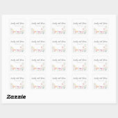 Summer Blume Personalisiert Square Stickers (Blatt)