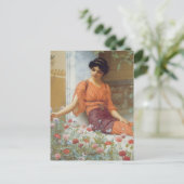 Summer Blume von John William Godward Postkarte (Stehend Vorderseite)