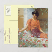 Summer Blume von John William Godward Postkarte (Vorne/Hinten)