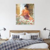 Summer Blume von John William Godward Wrapped Ca Leinwanddruck (Insitu (Schlafzimmer))