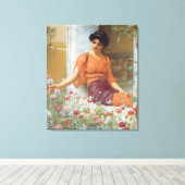 Summer Blume von John William Godward Wrapped Ca Leinwanddruck (Insitu (Holzboden))