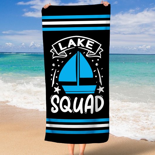 Summer Boat Lake Squad mit Strip Border Strandtuch