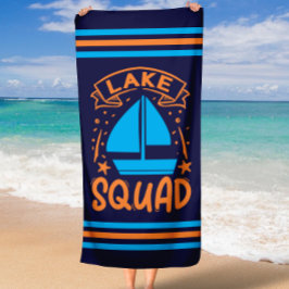 Summer Boat Lake Squad mit Strip Border Strandtuch