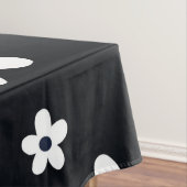 Summer Boho Black White Daisy Flowers Tischdecke (Beispiel)