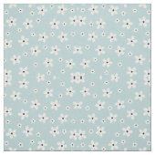 Summer Boho Blue White Daisy Blume Stoff (Muster)