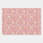 Summer Boho Floral auf Rose Pink Geschenkpapier Set (Vorderseite 3)