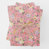 Summer Boho Floral auf Rose Pink Geschenkpapier Set (Beispiel)