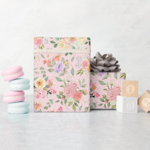 Summer Boho Floral on Baby Pink