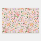 Summer Boho Floral on Baby Pink Geschenkpapier Set (Vorderseite 2)