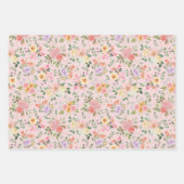 Summer Boho Floral on Baby Pink Geschenkpapier Set (Vorderseite)