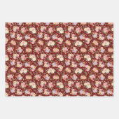 Summer Boho Floral on Barn Red Geschenkpapier Set (Vorderseite 3)