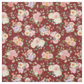 Summer Boho Floral on Barn Red Stoff (Muster)