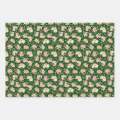 Summer Boho Floral on Dark Green Geschenkpapier Set (Vorderseite 3)